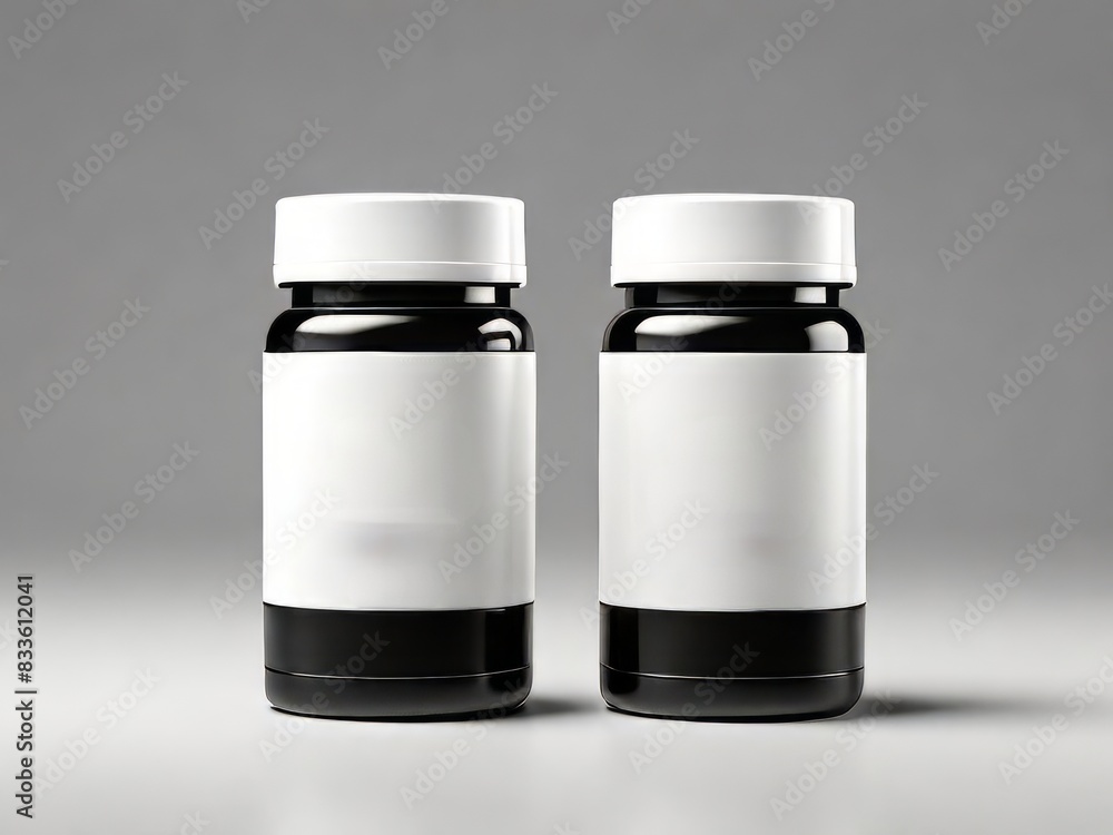 A 3D render of a plastic medicine bottle isolated on a white background A 3D render of a plastic medicine bottle isolated on a white background