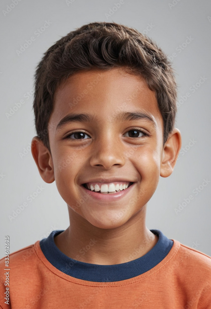 portrait view of a regular happy smiling South Americans boy , ultra realistic, candid, social media, avatar image, plain solid background portrait view of a regular happy smiling South Americans boy , ultra realistic, candid, social media, avatar image, plain solid background