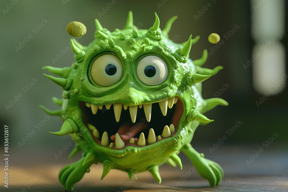 3d render cute emotional of bacteria or virus low polygon detailed 3d, cartoon 3d, plasticine style 3d, Isolated corbackground 3d render cute emotional of bacteria or virus low polygon detailed 3d, cartoon 3d, plasticine style 3d, Isolated corbackground