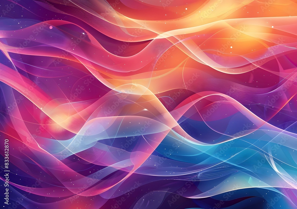 Obraz premium Colorful Wavy Background
