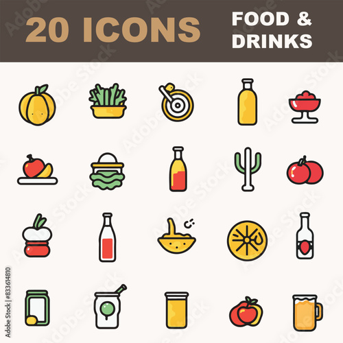 food and drinks icons