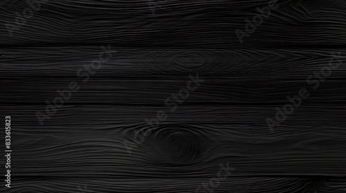 Black wood background, black pine plank photo