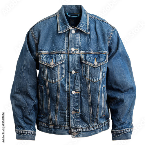 [Transparent Background PNG]Blue denim jacket photo