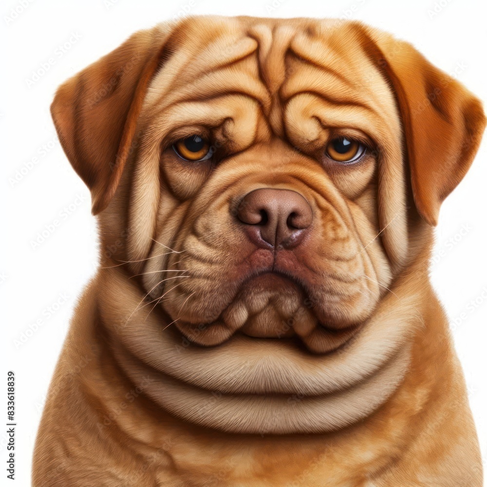 dog disgusted expression frown Isolated on white background dog disgusted expression frown Isolated on white background