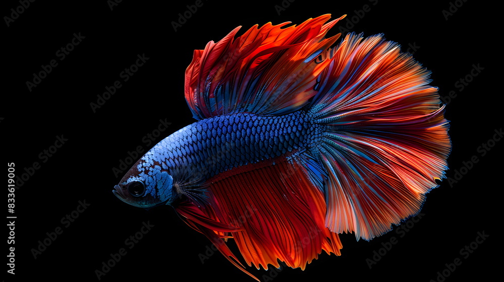 Betta fish halfmoon in different color tone and style from Thailand, the Siamese fighting fish, betta splendens Betta fish halfmoon in different color tone and style from Thailand, the Siamese fighting fish, betta splendens