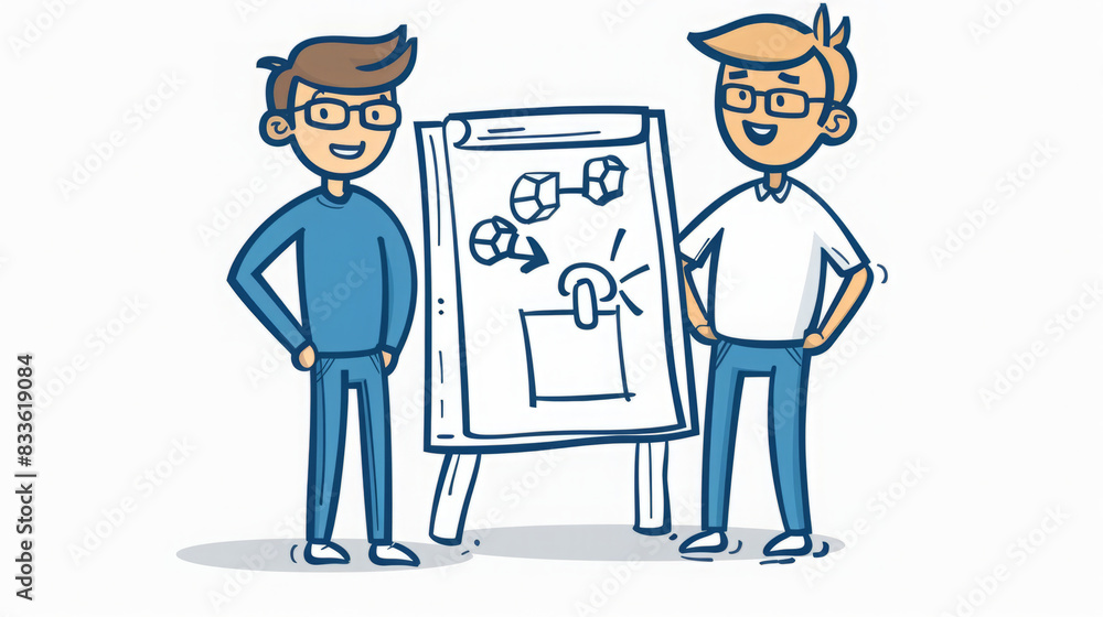 Illustration. Characters discuss soccer playing schemes Illustration. Characters discuss soccer playing schemes