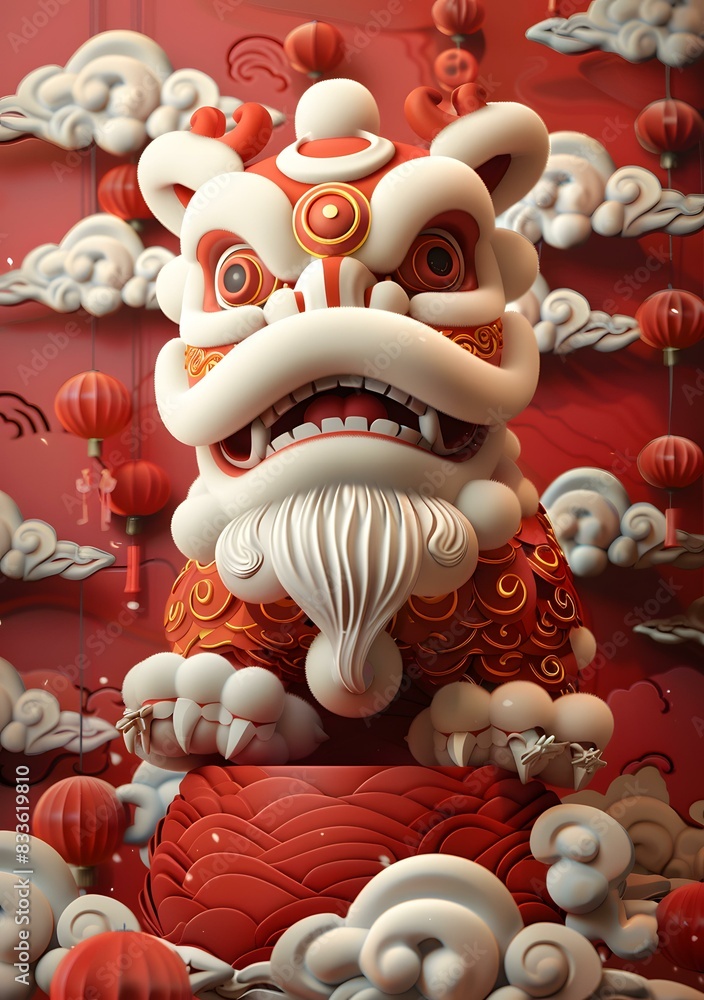 Obraz premium Lion Dance