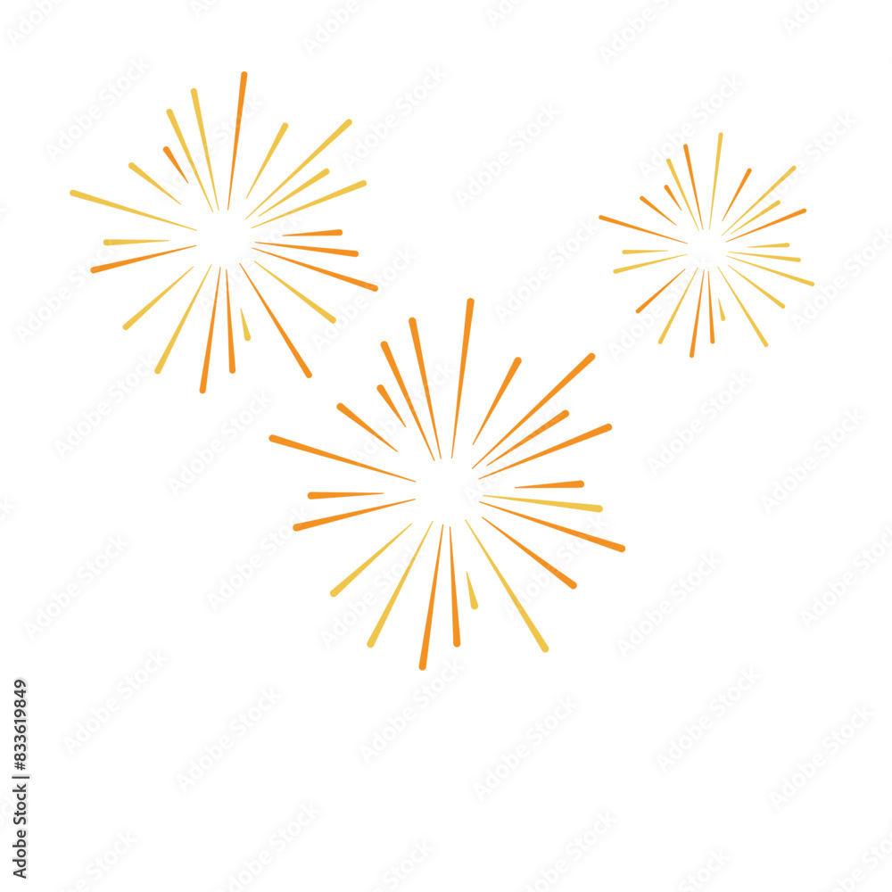 Fototapeta premium Festival with fireworks in Chinese city. New year celebration, party in China or Japan. 