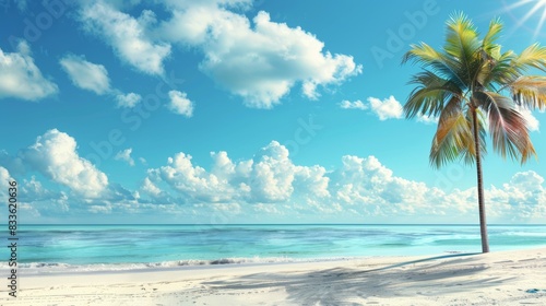 The serene tropical beach