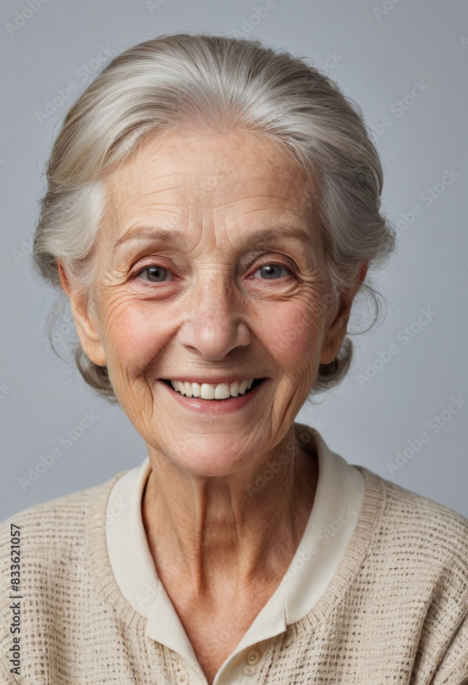 portrait view of a regular happy smiling Australians old woman , ultra realistic, candid, social media, avatar image, plain solid background portrait view of a regular happy smiling Australians old woman , ultra realistic, candid, social media, avatar image, plain solid background