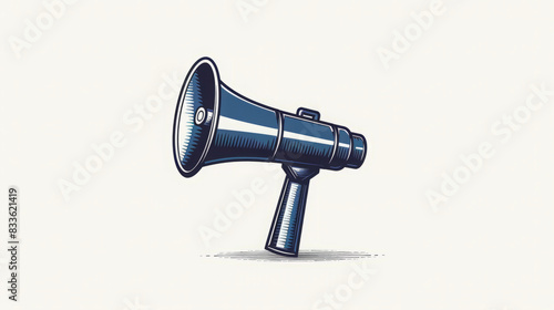 Pop Art Style Megaphone Illustration