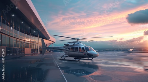 Modern Heliport: A Hub for Helicopter Operations 