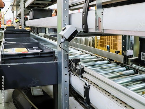 packing line in a logistics warehouse