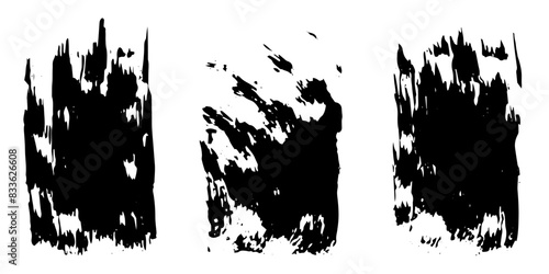 Vector set of grunge watercolor broad strokes