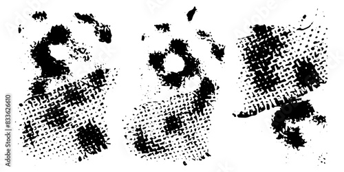 Vector set of grunge watercolor broad strokes