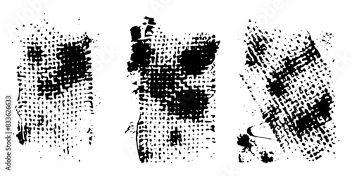 Vector set of grunge watercolor broad strokes