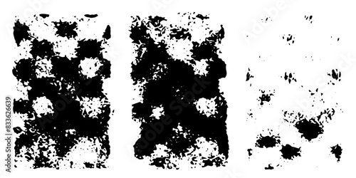 Vector set of grunge watercolor broad strokes