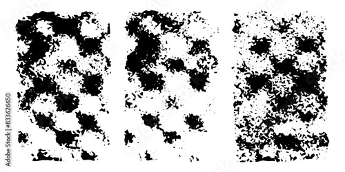 Vector set of grunge watercolor broad strokes