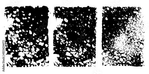 Vector set of grunge watercolor broad strokes