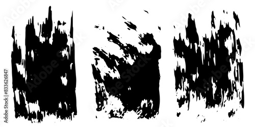 Vector set of grunge watercolor broad strokes