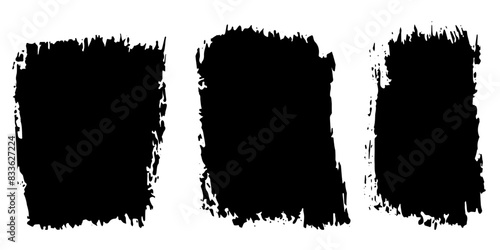 Vector set of grunge watercolor broad strokes