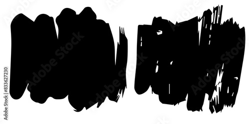 Vector set of grunge watercolor broad strokes