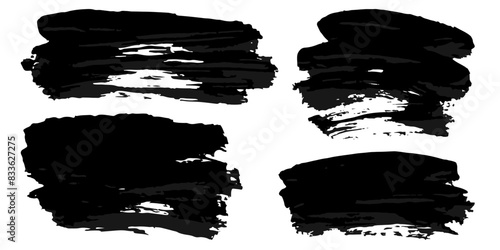 Vector set of grunge watercolor broad strokes