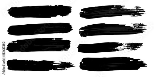 Vector set of grunge watercolor broad strokes