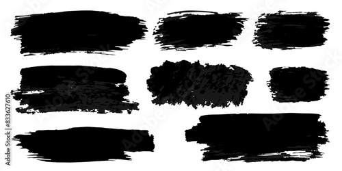 Vector set of grunge watercolor broad strokes