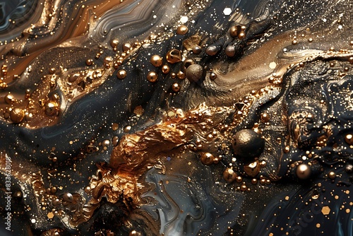 Metallic flakes embedded in the paint create a shimmering effect photo