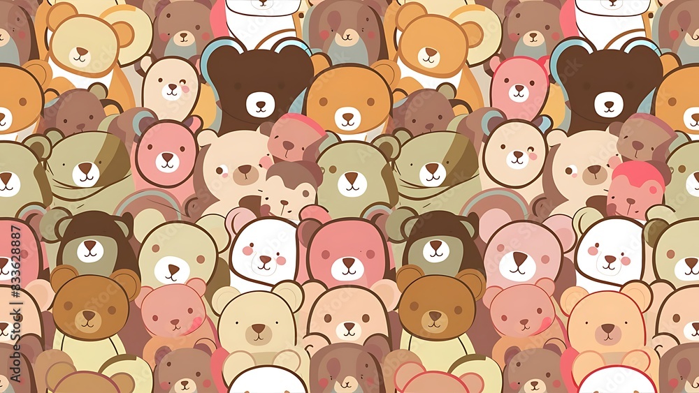 vector cute bear seamless pattern for textile background vector cute bear seamless pattern for textile background