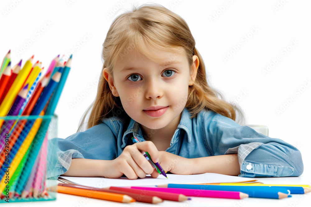 school kid isolated in creative concept design school kid isolated in creative concept design