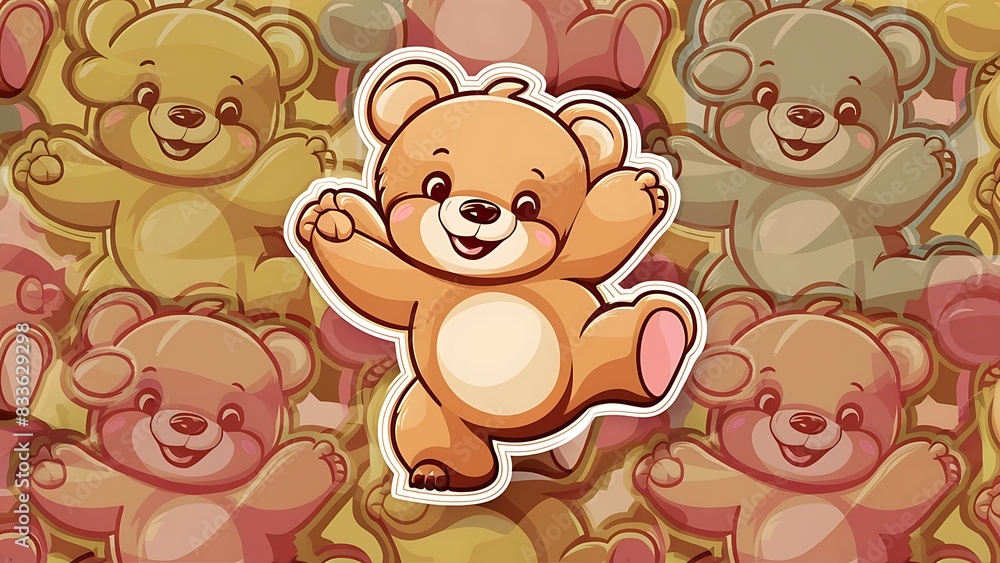 vector cute bear seamless pattern for textile background vector cute bear seamless pattern for textile background