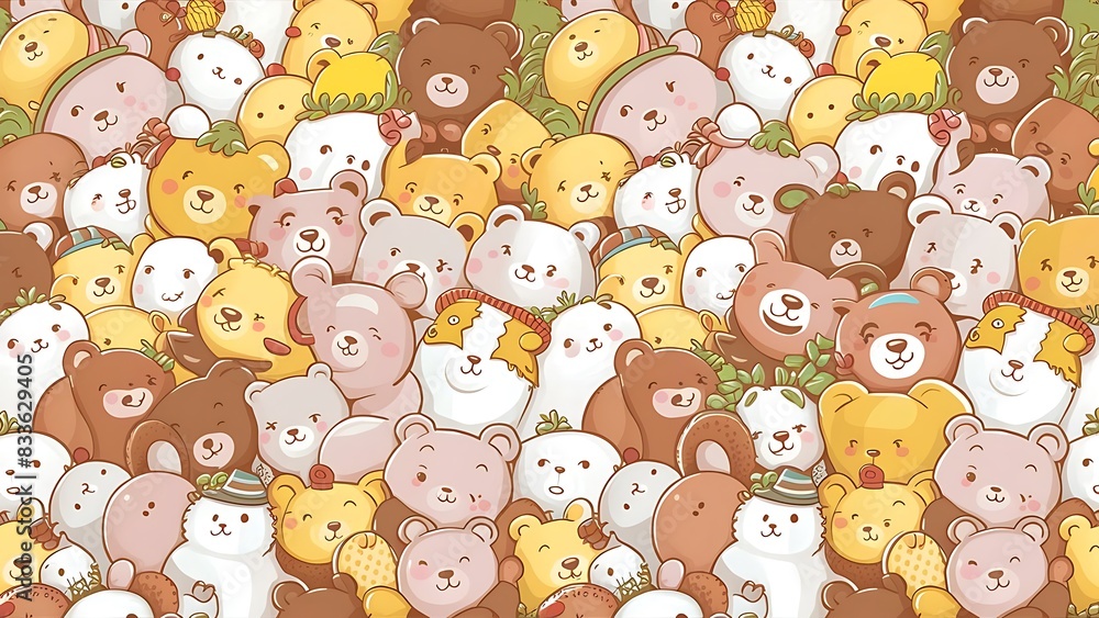 vector cute bear seamless pattern for textile background vector cute bear seamless pattern for textile background