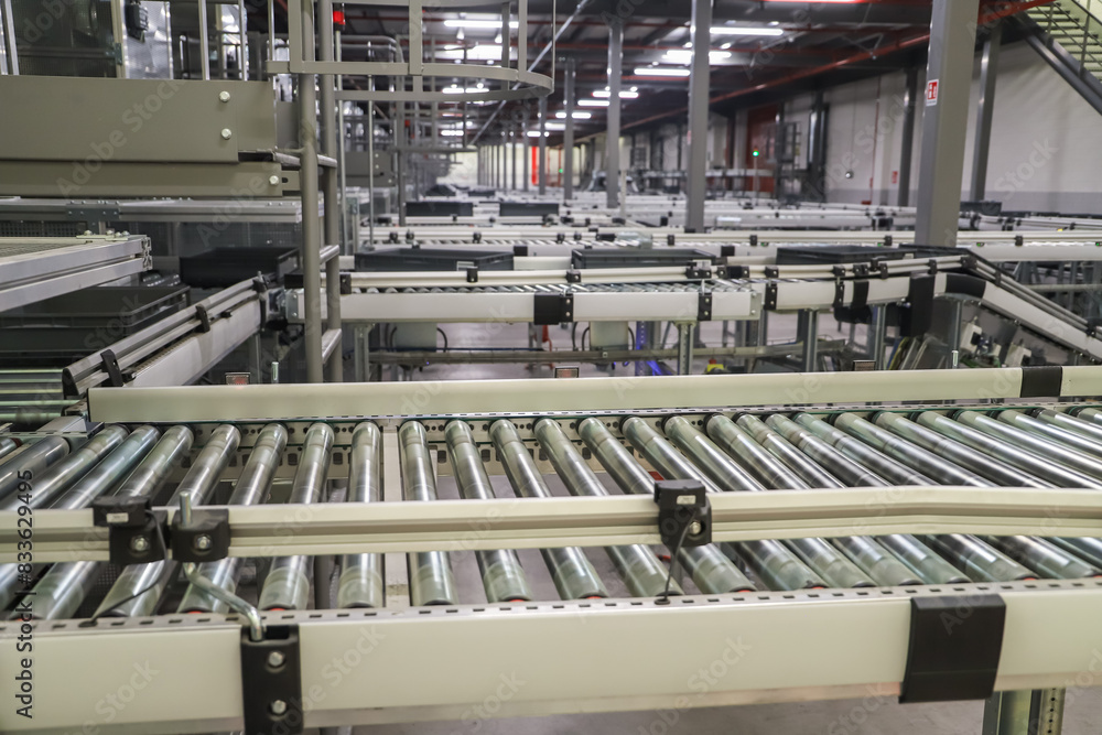 packing line in a logistics warehouse packing line in a logistics warehouse