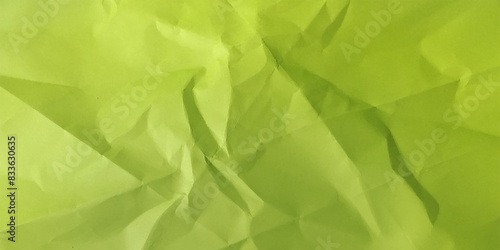 Greenbackground and wallpaper by crumpled paper texture and free space.