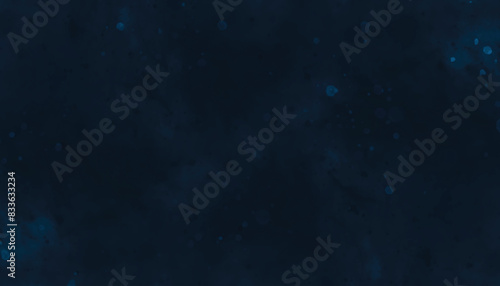 Dark navy blue watercolor background. Dark blue nebula sparkle light star universe in outer space. Background with rays.