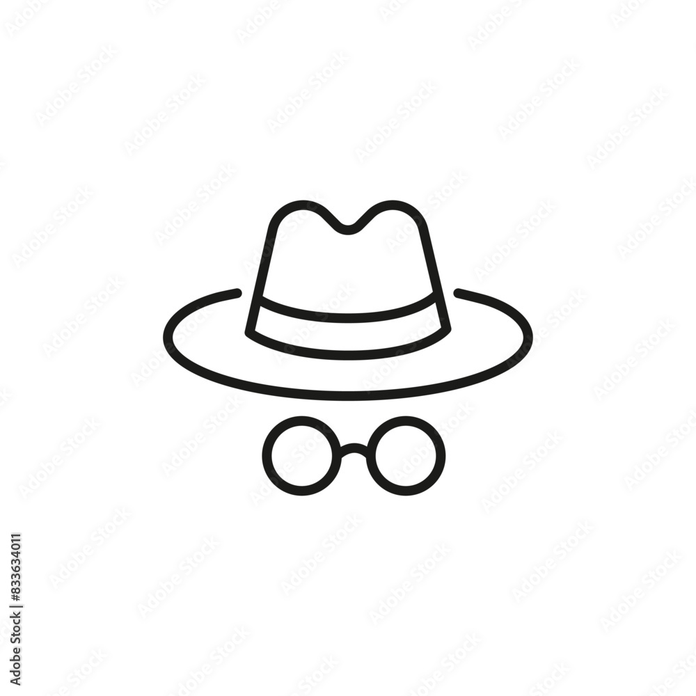 Incognito mode icon. Simple incognito mode icon for social media, app, and web design. Vector illustration Incognito mode icon. Simple incognito mode icon for social media, app, and web design. Vector illustration