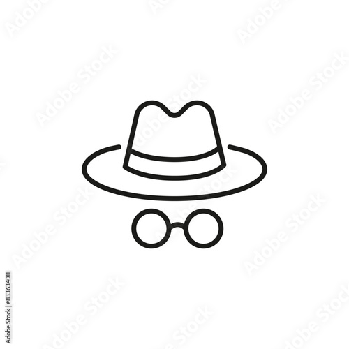 Incognito mode icon. Simple incognito mode icon for social media, app, and web design. Vector illustration