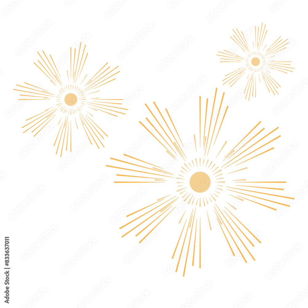 Decorative fireworks celebrate the 