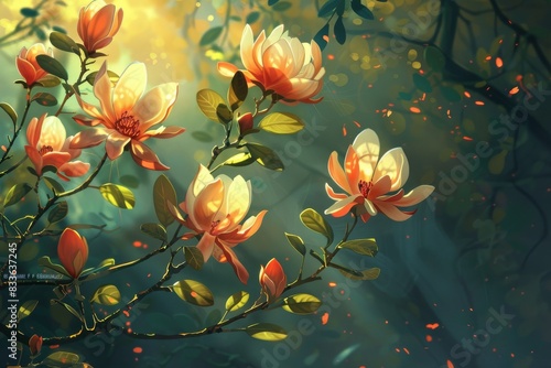 Wallpaper Mural A relaxing and rejuvenating environment with flowers Torontodigital.ca