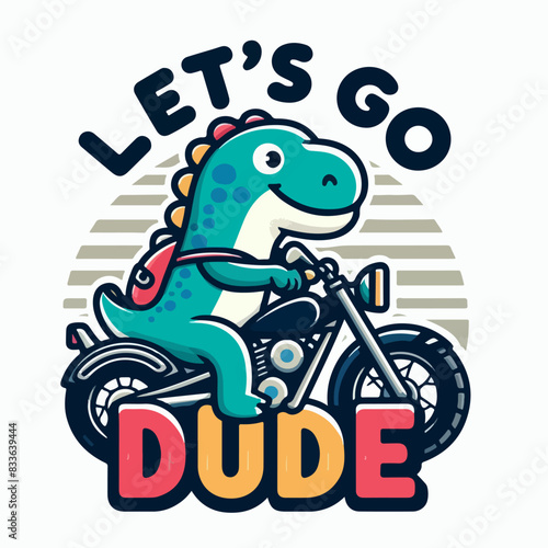 cool crocodile vector with relaxed face riding a motorbike t-shirt art design