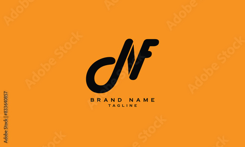 DNF, DFN, NDF, NFD, FND, FDN, Abstract initial monogram letter alphabet logo design photo