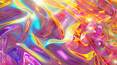 Textured holographic abstract background with tactile elements, AI generative