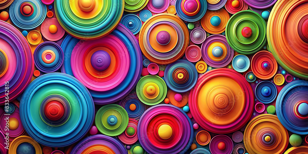 colorful circles, balls