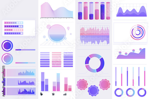 Bundle infographic UI, UX, KIT elements with charts, diagrams, workflow, flowchart, timeline, online statistics, marketing icons elements template. infographics set.