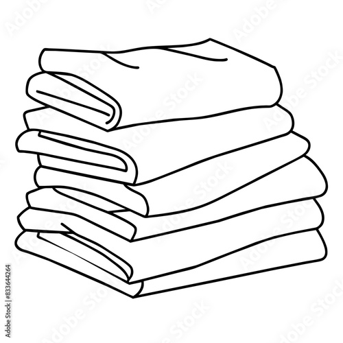  vector image of a stack of towels, emphasizing bathroom essentials and hygiene.