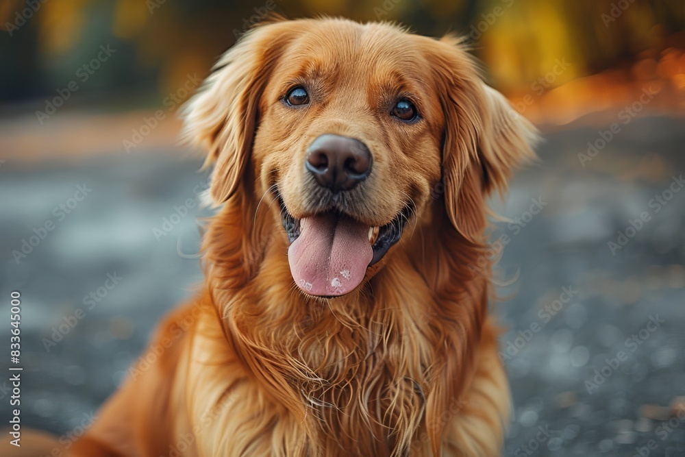 Close shot emphasizing the texture of a dog's wet orange fur and its collar Close shot emphasizing the texture of a dog's wet orange fur and its collar