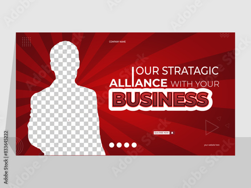 Stylish youtube thumbnail design template
