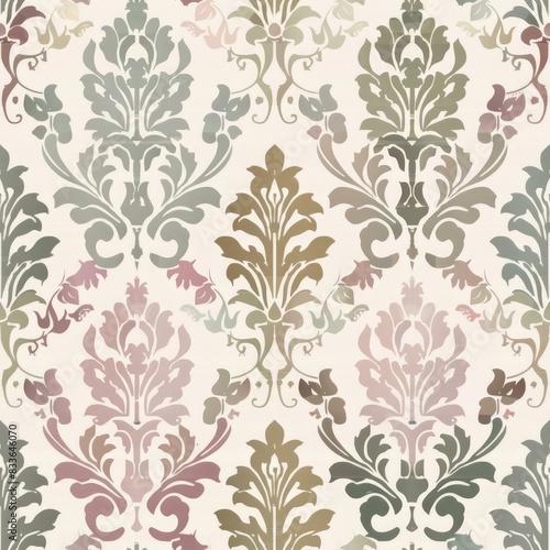 seamless repeating pattern damask pattern by Grandville beautiful muted colors colo  
